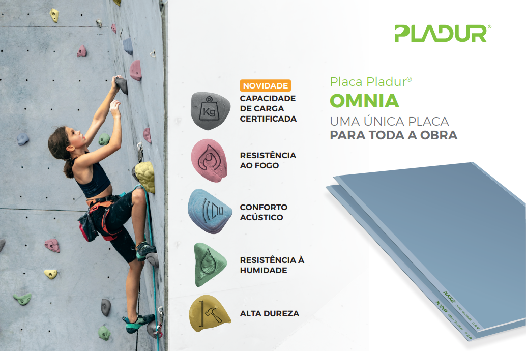 A Placa Pladur® OMNIA agora com alta capacidade de carga certificada
